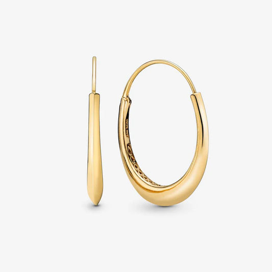 Sculpted Gold Hoop Earrings